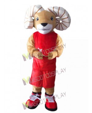 Red Ram Mascot Costume Mascot Costume