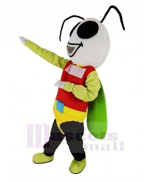 White Head Firefly Mascot Costume Insect