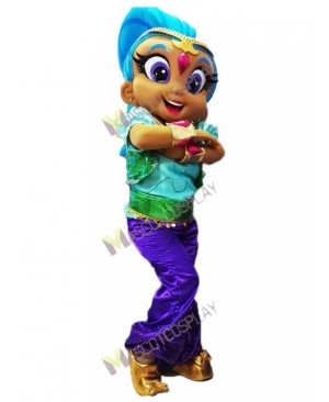High Quality Adult Shine Genie Mascot Costume from Shimmer and Shine