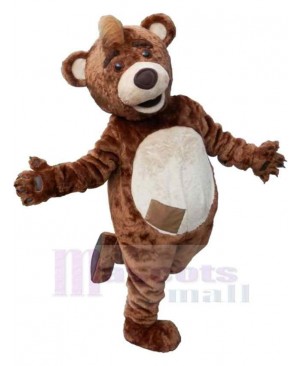 Brown Pocket Teddy Bear Mascot Costume For Adults Mascot Heads