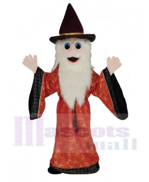 Merlin Wizard Mascot Costume Cartoon