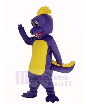 Purple Dunkan Dragon Mascot Costume Animal