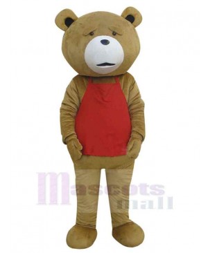 Red Vest Teddy Bear Mascot Costume For Adults Mascot Heads