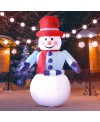 Christmas Inflatable Snowman with LED Lights Outdoor Indoor Holiday Decoration Yard Lawn Home Outside Art Decor
