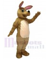Cute Tan Kangaroo Mascot Costume