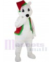 Christmas Polar Bear mascot costume