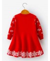 Funnycokid Little Girls Christmas Dress Xmas Gifts Knitted Sweater Dresses