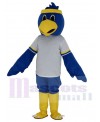 Cute Blue Falcon with White T-shirt Mascot Costume Animal