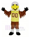 College Eagle in Yellow Mascot Costume Animal