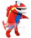 Red Fish with Blue Belly Mascot Costumes Fish
