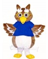 Brown Owl with Glasses Mascot Costumes Bird Animal