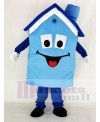 Realistic Blue House Mascot Costume