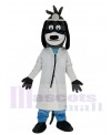 Doctor Dog with Black Glasses Mascot Costume Animal