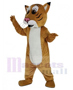Bobcat Mascot Costume Animal with Pink Nose