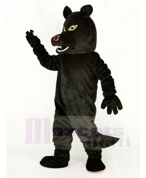 Fierce Black Wolf Mascot Costume Animal