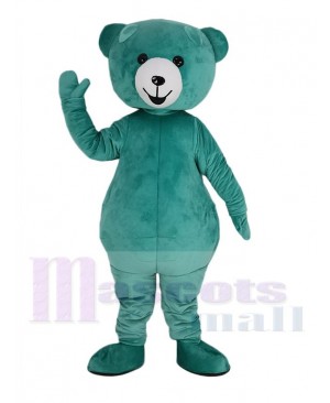 Cute Mint Green Teddy Bear Mascot Costume