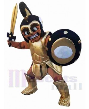 Black Spartan Warrior Mascot Costume 