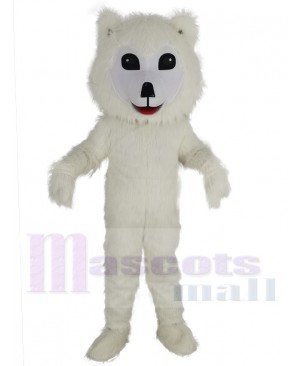 White Samoyed Dog Mascot Costume Animal