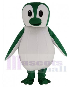 Cute Green and White Penguin Mascot Costume Animal