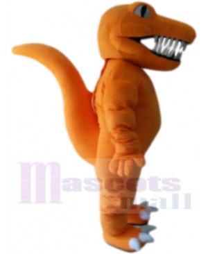 Fierce Orange Dinosaur Mascot Costume Animal