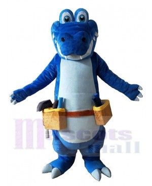 Blue Crocodile Alligator Mascot Costume Animal