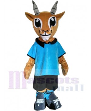 School Brown Goat Mascot Costume Animal