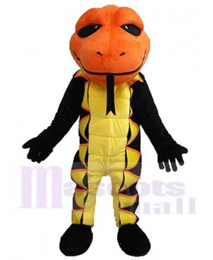 Orange Head Cobra Snake Mascot Costume Animal