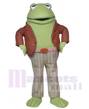 Green Frog Mascot Costume Frog and Toad Cartoon