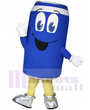 Blue The Can Man Mascot Costume Cartoon