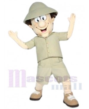 Brave Explorer Boy Mascot Costume People