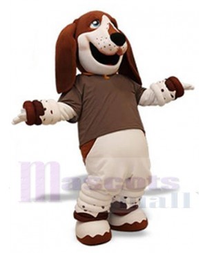 Brown and White Dog Mascot Costume For Adults Mascot Heads