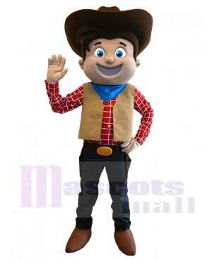 Friendly Juvenile Cowboy Mascot Costume People