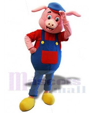 Cute Juvenile Pig Mascot Costume Animal