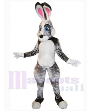 Grey and White Easter Bunny Rabbit Mascot Costume Animal