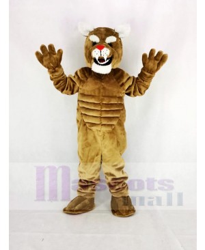Power Brown Cougar Mascot Costume Animal