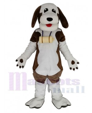 Cute Brown and White Dog Mascot Costume Animal