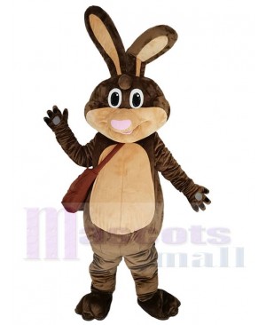 Lovely Brown Easter Bunny Mascot Costume Animal