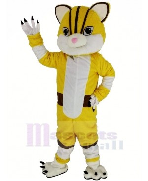 Yellow Tiger Mascot Costume