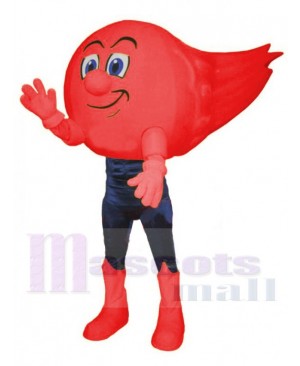 Smiling Red Comet Mascot Costume Cartoon