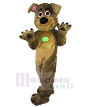 Happy Dark Brown Dog Mascot Costume Animal