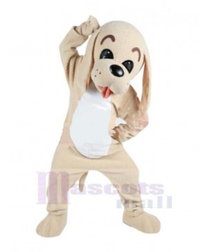 Lovable Brown and White Dog Mascot Costume Animal