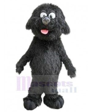 Long Hair Black Dog Mascot Costume Animal