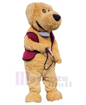 Cute Brown Furry Dog Mascot Costume Animal