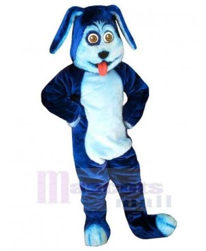 Super Cute Blue Dog Mascot Costume Animal