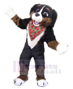 Brown Dog Mascot Costume Animal with Bib