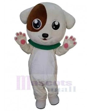 Happy Brown and White Puppy Dog Mascot Costume Animal