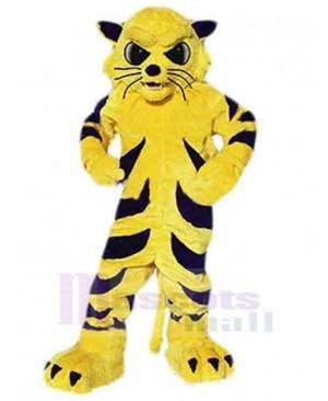 Yellow and Black Wildcat Mascot Costume Animal Adult