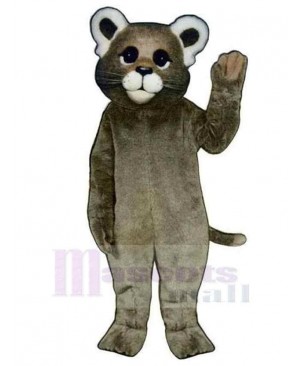 Friendly Cat Mascot Costume Animal with White Ears