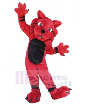 Power Red Wildcat Mascot Costume Animal