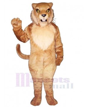Strong Wildcat Mascot Costume Animal with Yellow Eyes